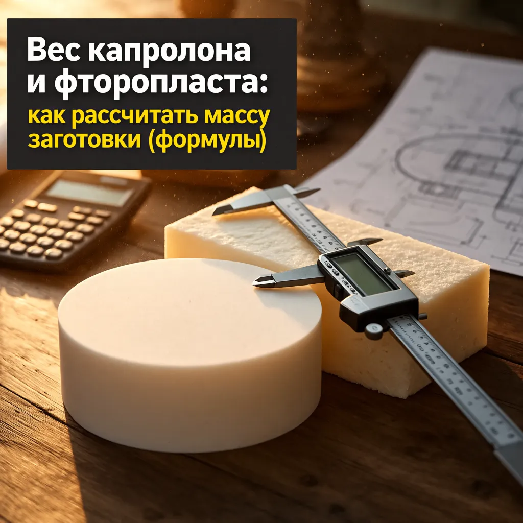Вес капролона и фторопласта расчет