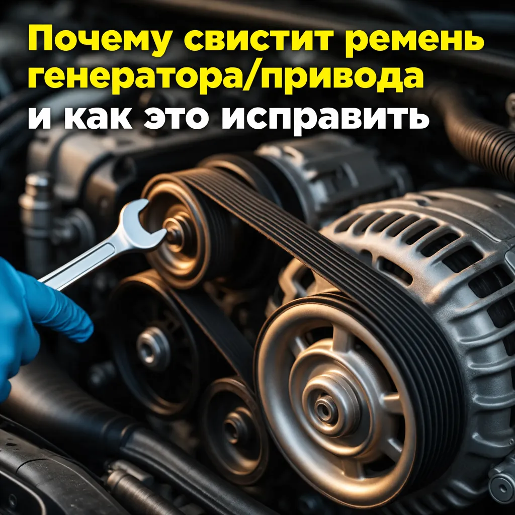 Почему свистит ремень генератора/привода и как это исправить.