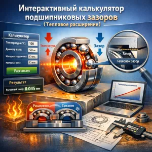 Расчёт подшипникового зазора с учётом теплового расширения