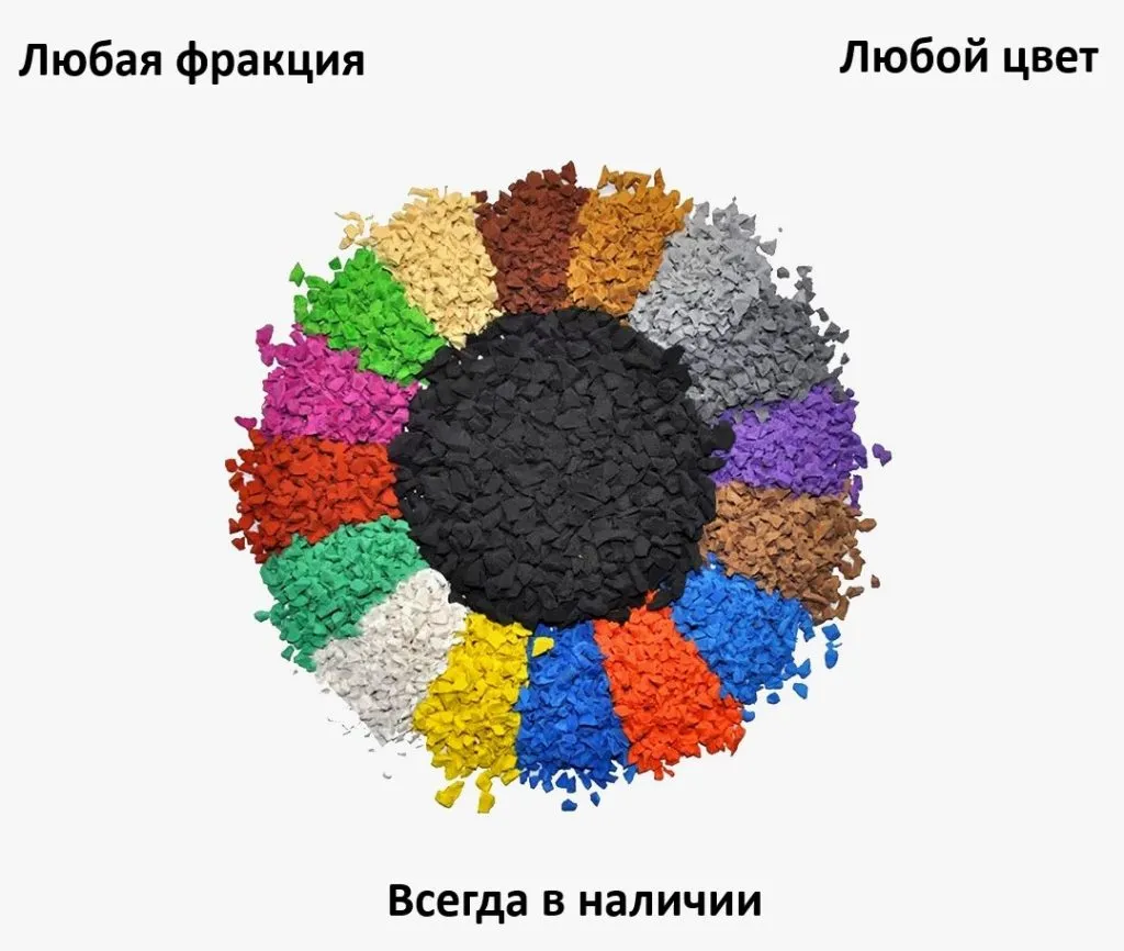 Крошка резиновая Черная 5 кг 0,5-2 мм